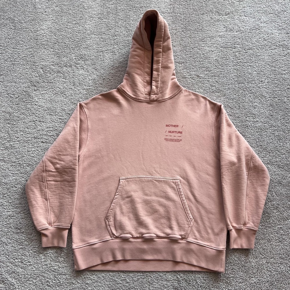 The Arrivals Mother Nurture Hoodie Mens XL Pink Earth Day Graphic Pullover